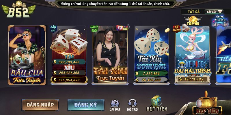 Kho game khổng lồ có tại B52